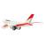 Металлический самолет 1:270 «Sport Company Airlines» 22 см. A380-6A, инерционный, свет, звук / Красный