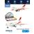 Металлический самолет 1:270 «Sport Company Airlines» 22 см. A380-6A, инерционный, свет, звук / Красный