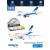 Металлический самолет 1:270 «Sport Company Airlines» 22 см. A380-6A, инерционный, свет, звук / Синий