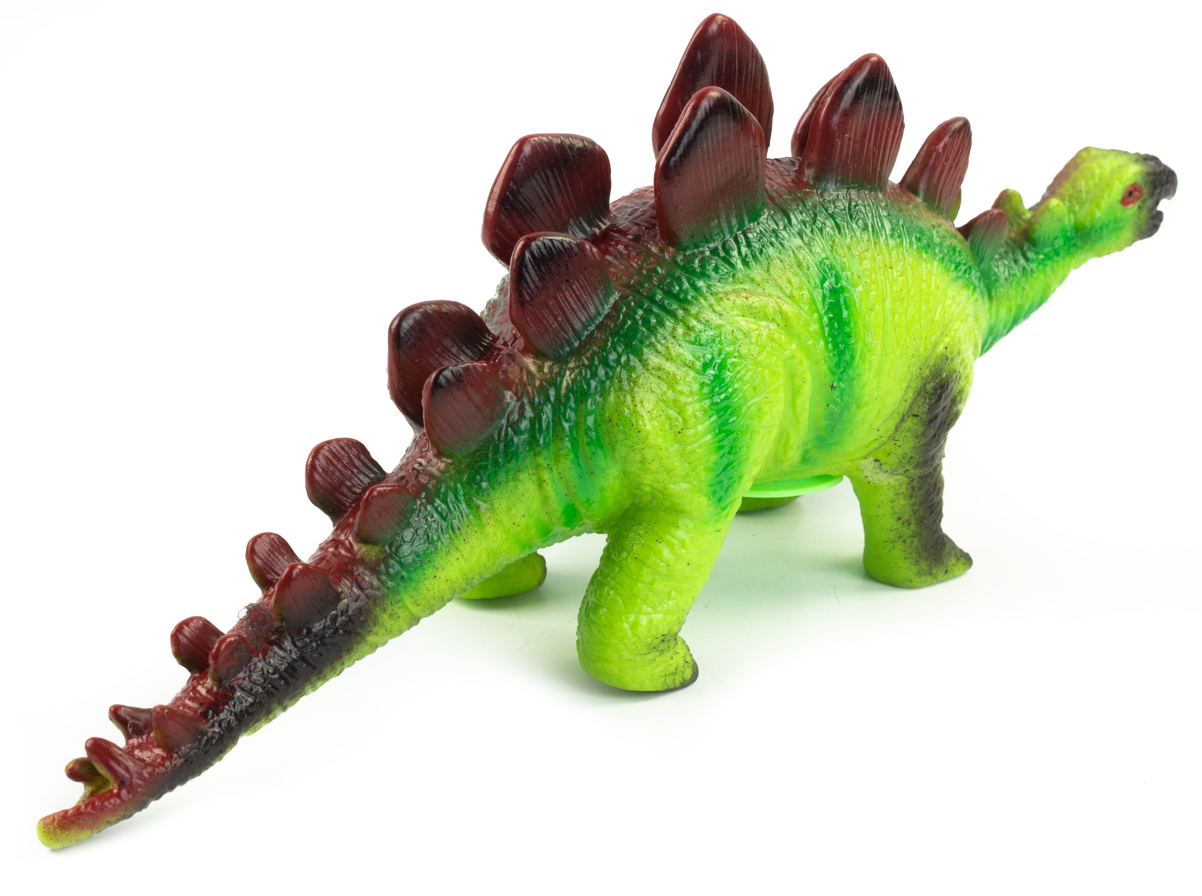 Набор фигурок Резиновых Динозавров 1848 Dinosaur World в дисплее со звуком / 4 шт.