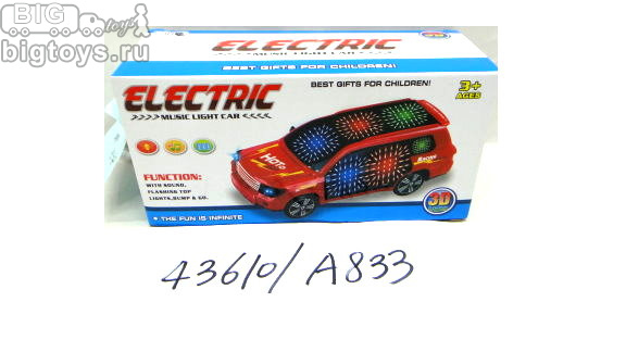 джип со звуком и светом на бат. в кор.