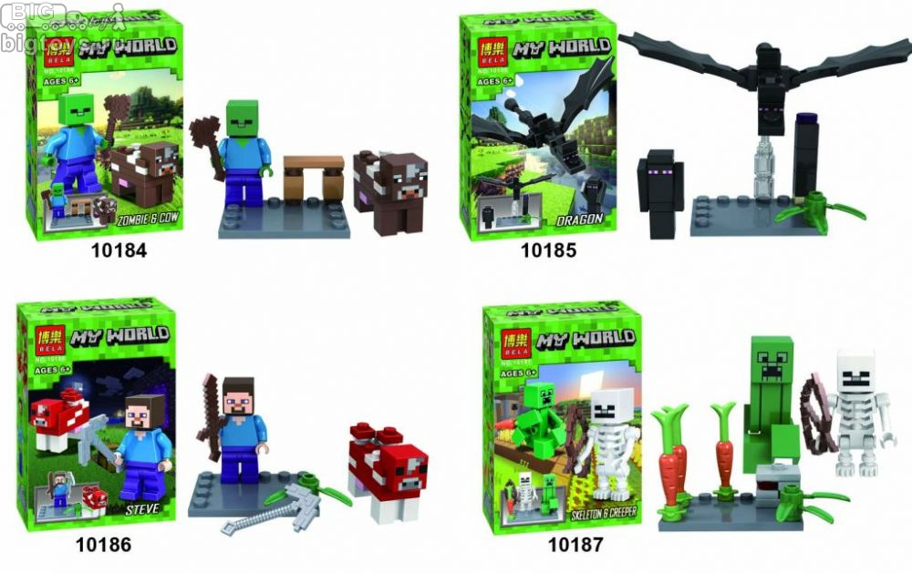 Конструктор LARI Мой мир фигурка с аксесс. 4 вида