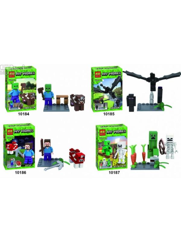 Конструктор LARI Мой мир фигурка с аксесс. 4 вида