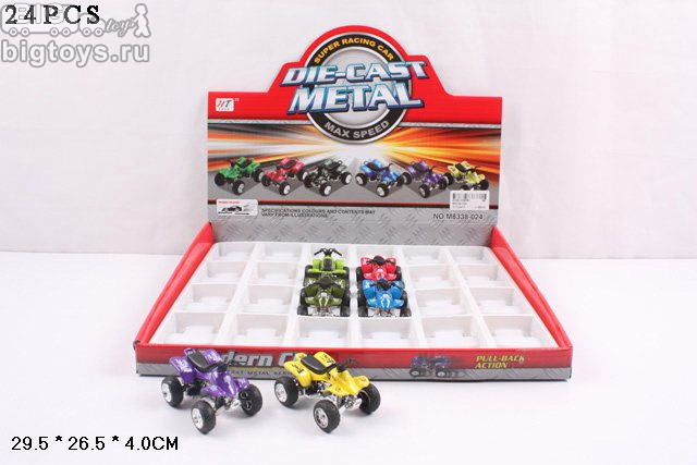 инерц. металл. квадроцикл 6 цв.