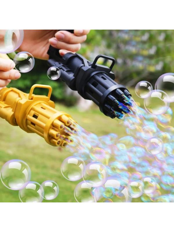 Пистолет-генератор мыльных пузырей «Bubble Blaster» на батарейках, со светом  3939-130 / Желтый