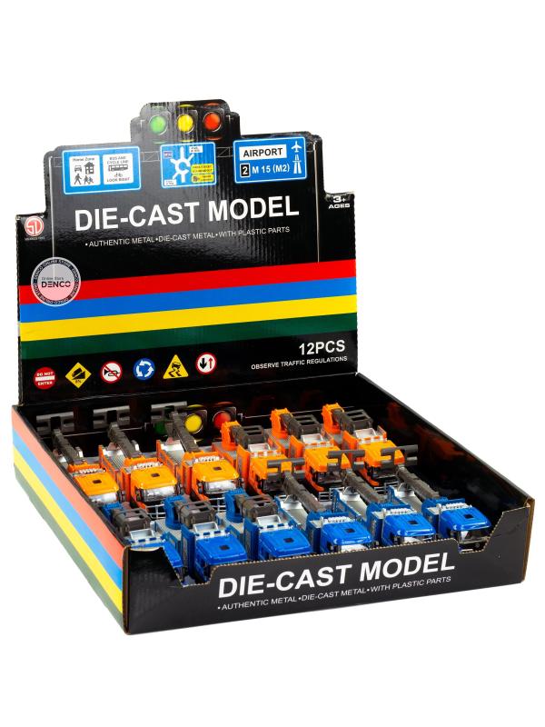 Металлическая машинка «Городская техника: Подъемник» 255D4, 17 см, инерционная / Оранжевый