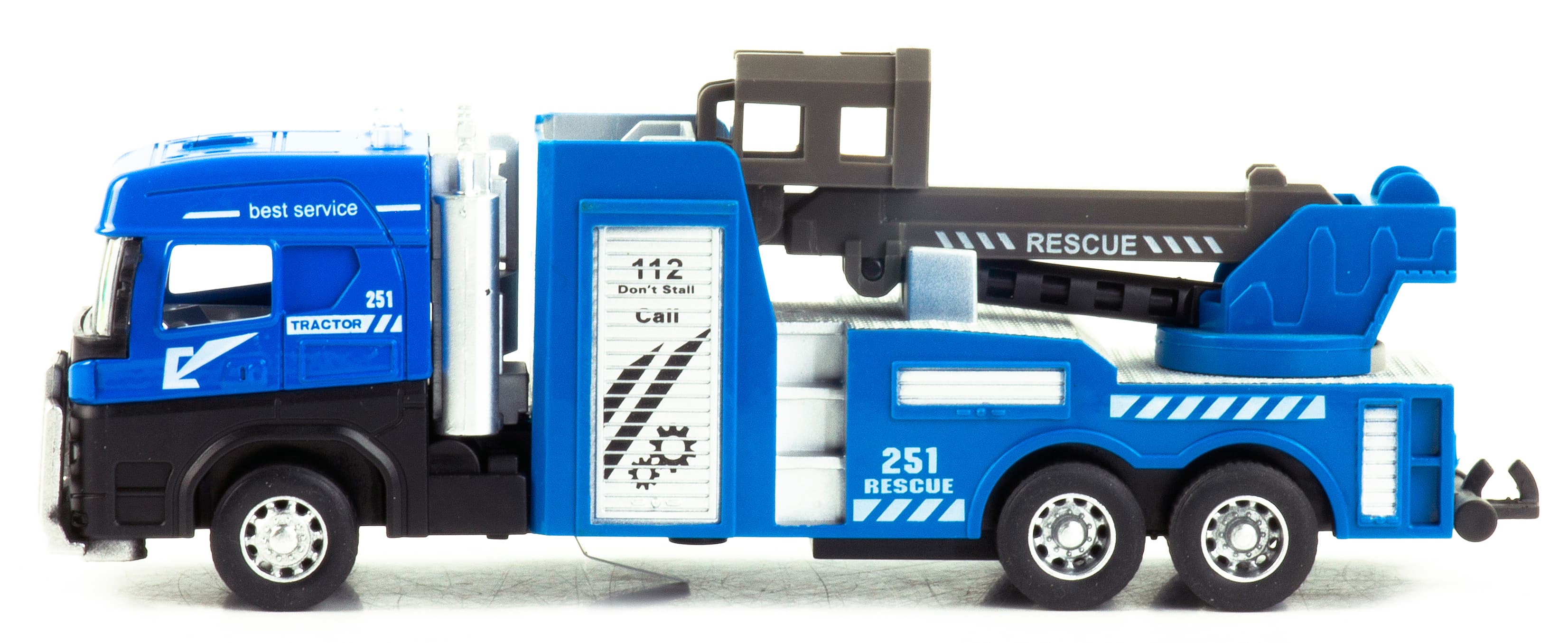 Металлическая машинка «Городская техника: Подъемник» 255D4, 17 см, инерционная / Голубой