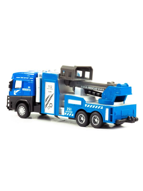 Металлическая машинка «Городская техника: Подъемник» 255D4, 17 см, инерционная / Голубой