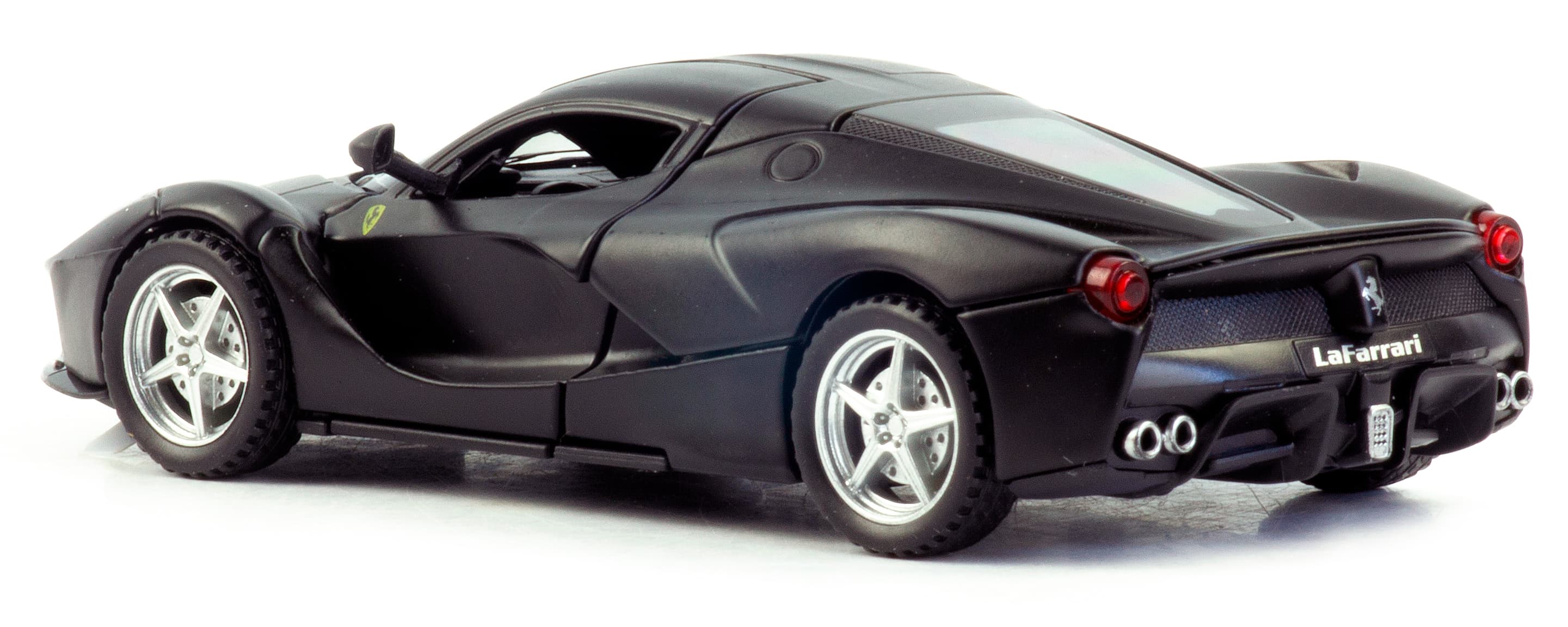 Металлическая машинка 1:32 «Ferrari LaFerrari» 32161, 15 см., инерционная, свет и звук / Черный