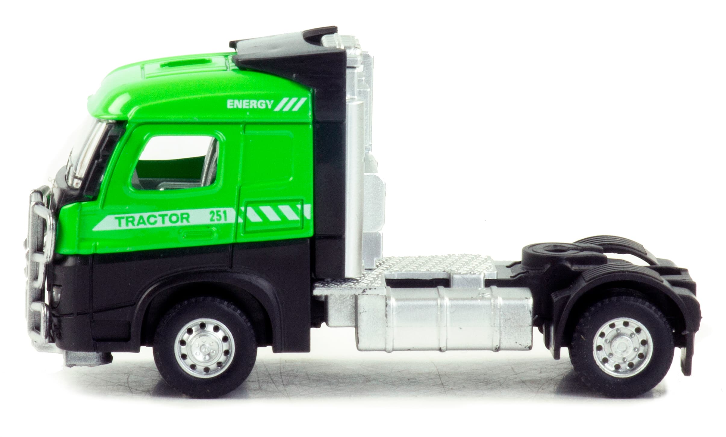 Металлическая машинка «Грузовой Тягач» 055C1, 15 см., инерционная / Зеленый