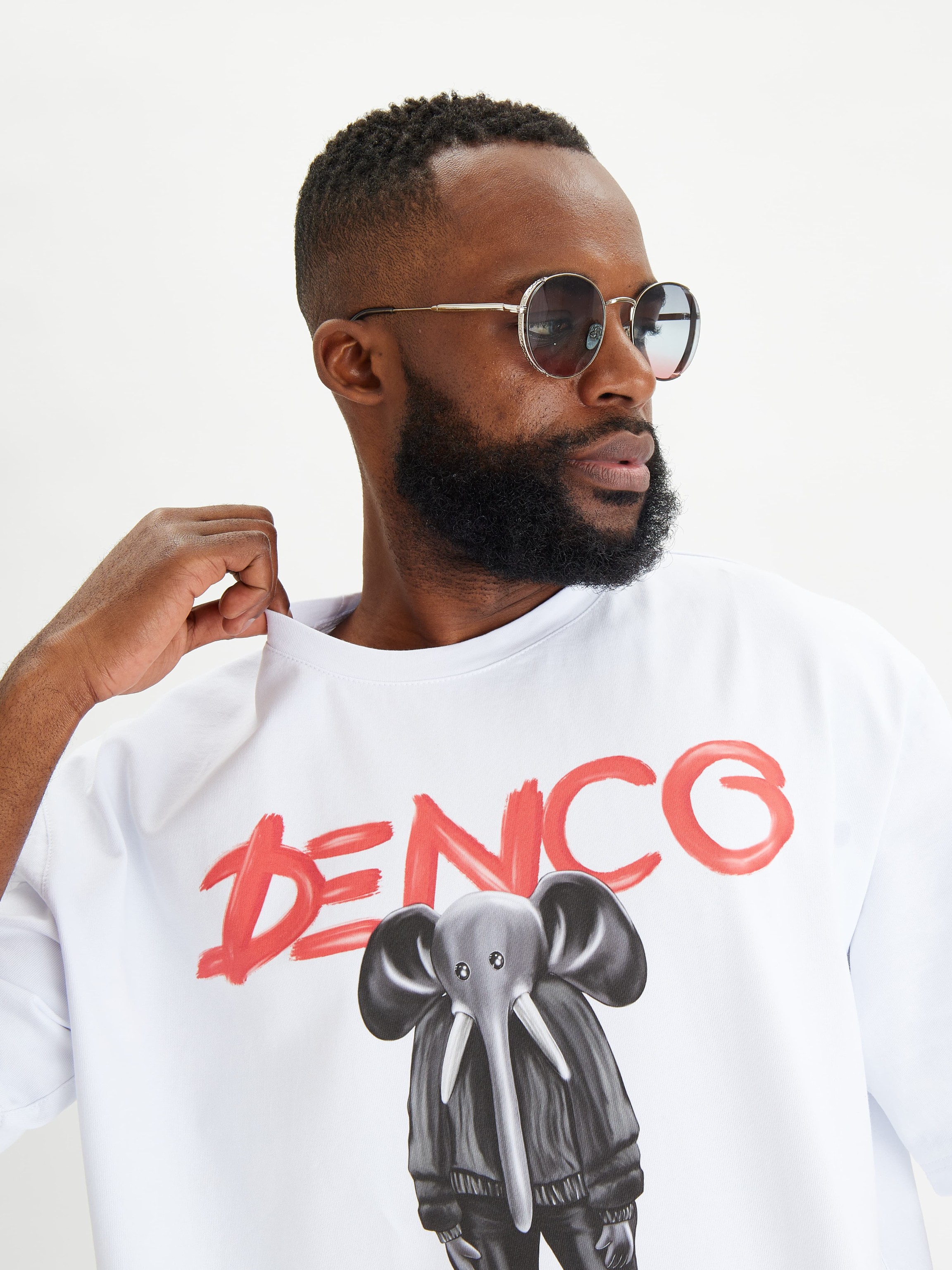 Хлопковая футболка DENCO Bright life  / Белая