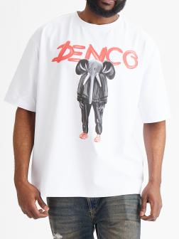 Хлопковая футболка DENCO Bright life  / Белая