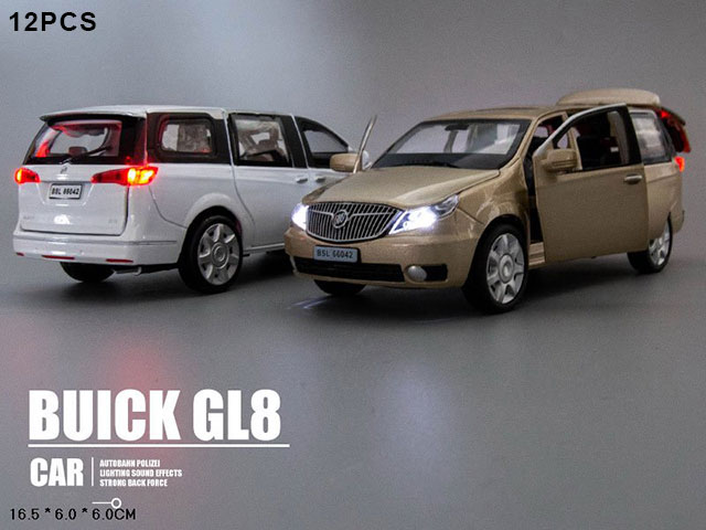 Металлическая машинка 1:32 «Buick GL8» А66042, инерционная, свет и звук / Золотой