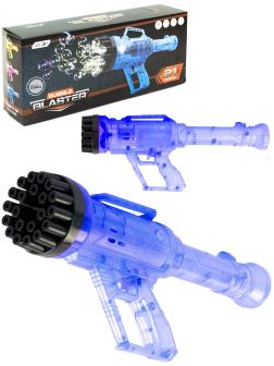 Пистолет-генератор мыльных пузырей «Bubble Blaster» 32,8 см. на батарейках, со светом 3939-136A / Синий