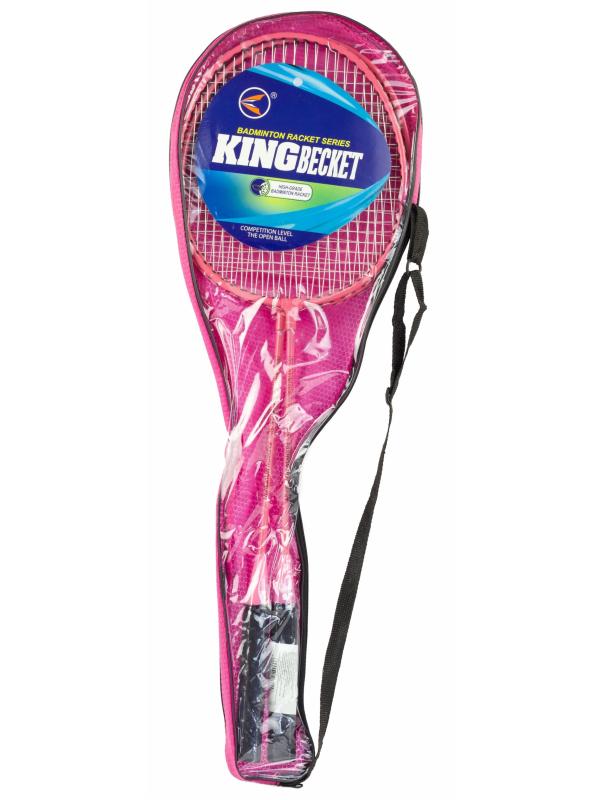 Ракетки для бадминтона KingBecket «Fashion Movement-333» C48190 в чехле 2 шт. / Розовый
