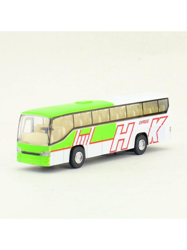 Металлическая машинка 1:32 «Shuttle Bus» 18 см., А933, инерционный / Бело-зеленый