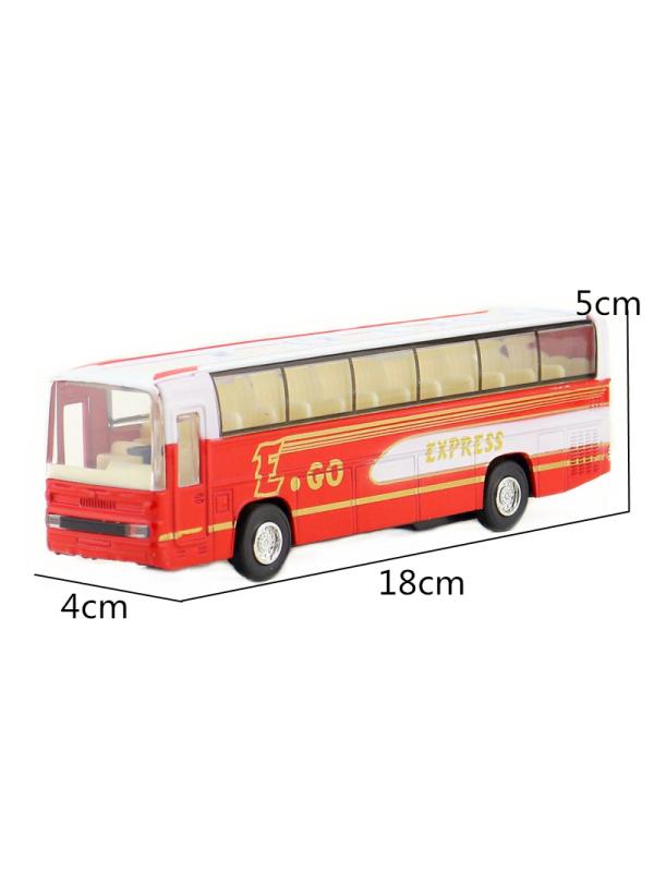 Металлическая машинка 1:32 «Shuttle Bus» 18 см., А933, инерционный / Бело-красный