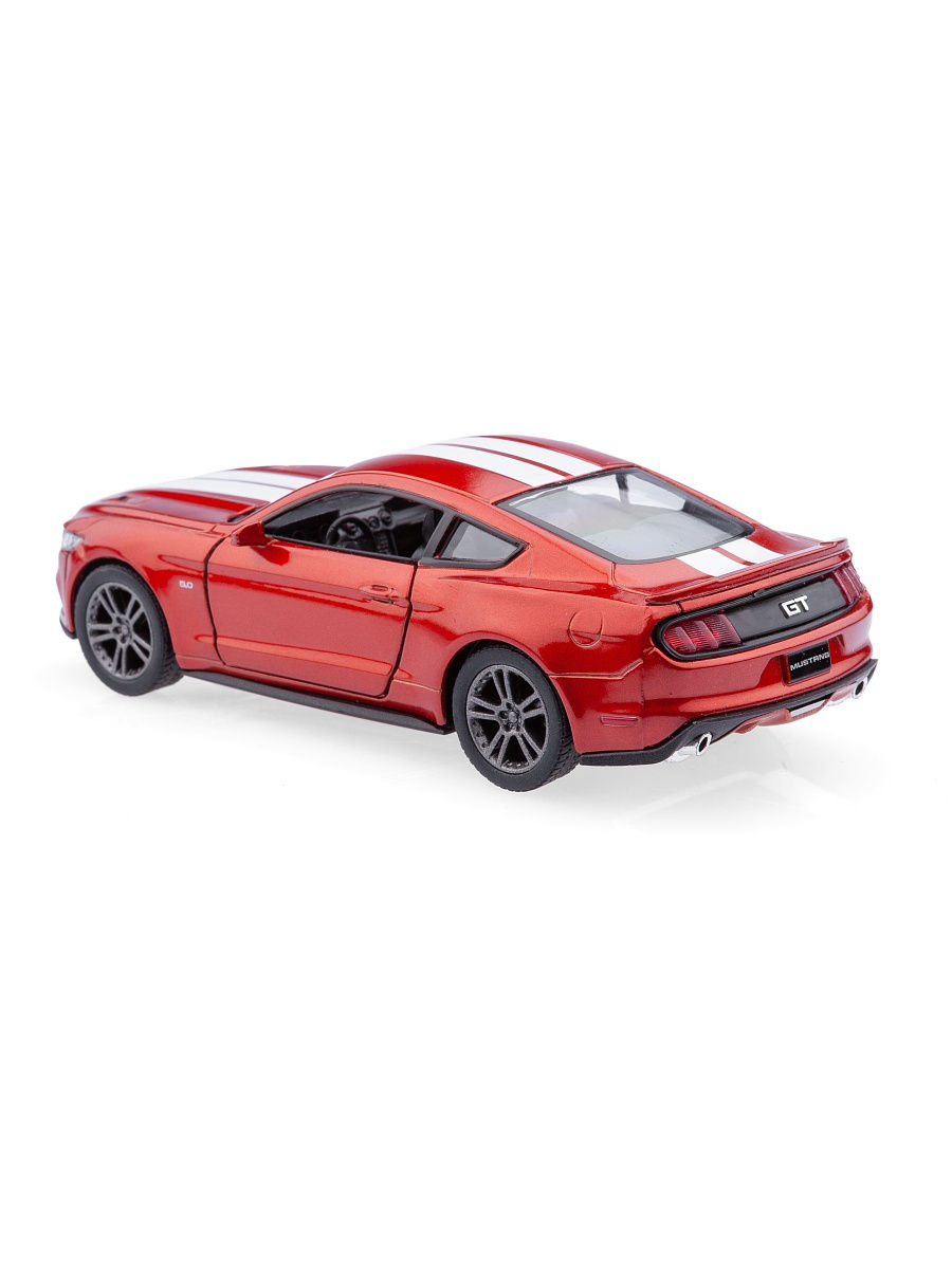 Металлическая машинка Kinsmart 1:38 «2015 Ford Mustang GT с принтом» KT5386DF инерционная / Красный