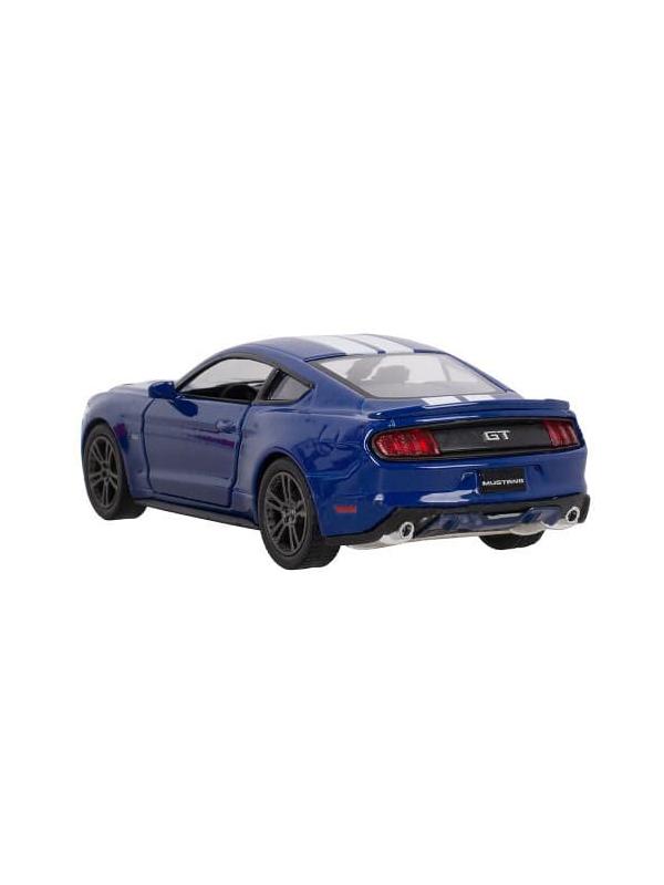 Металлическая машинка Kinsmart 1:38 «2015 Ford Mustang GT с принтом» KT5386DF инерционная / Синий
