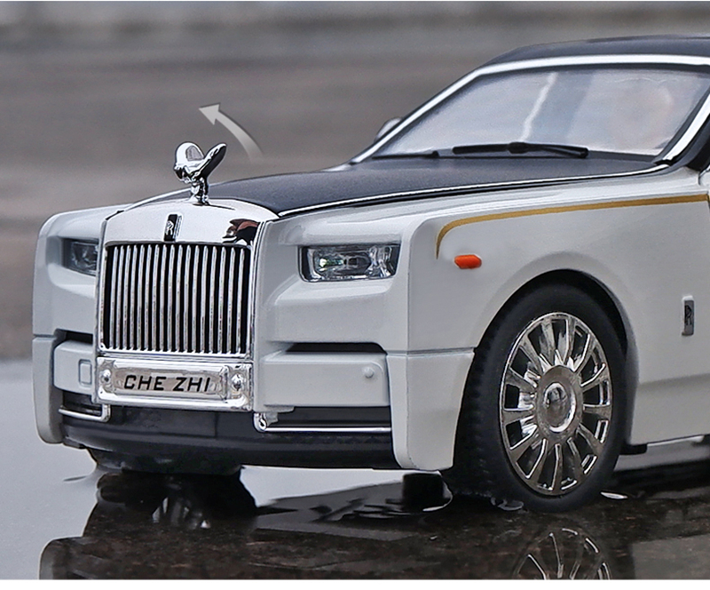 Металлическая машинка 1:24 «Rolls-Royce Phantom» А2403А, 21см., инерционная, свет и звук / Микс