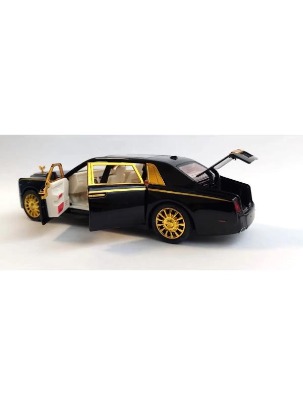 Металлическая машинка 1:24 «Rolls-Royce Phantom» А2403А, 21см., инерционная, свет и звук / Микс