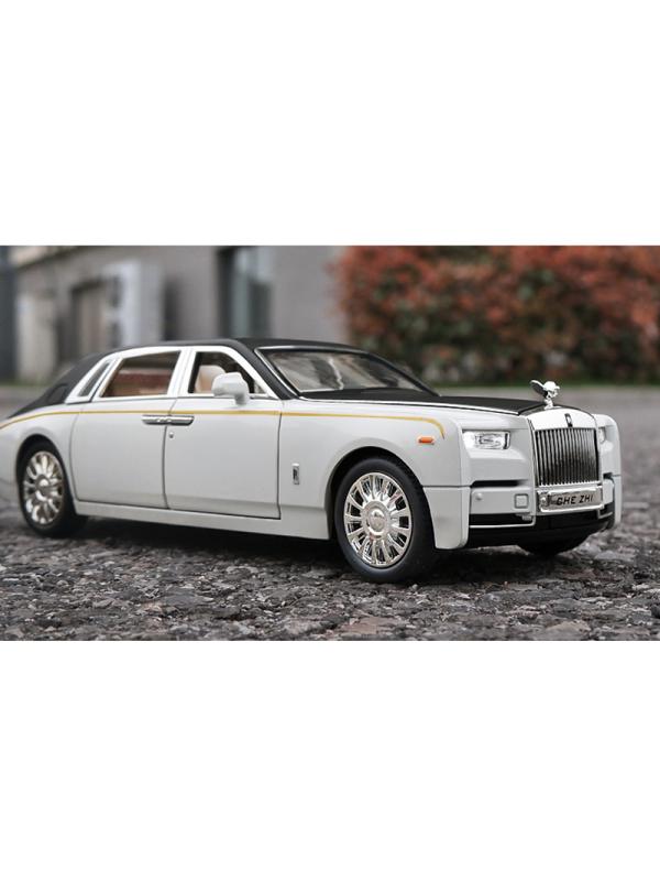 Металлическая машинка 1:24 «Rolls-Royce Phantom» А2403А, 21см., инерционная, свет и звук / Микс