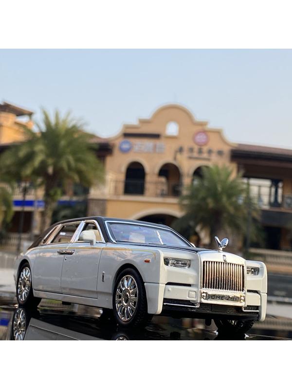 Металлическая машинка 1:24 «Rolls-Royce Phantom» А2403А, 21см., инерционная, свет и звук / Микс