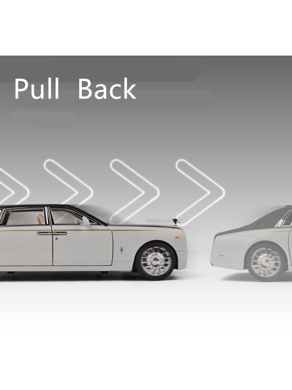 Металлическая машинка 1:24 «Rolls-Royce Phantom» А2403А, 21см., инерционная, свет и звук / Микс