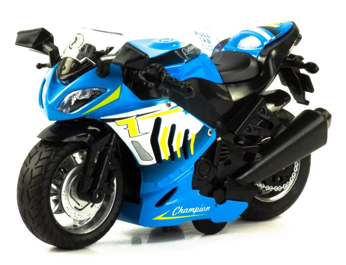 Металлический мотоцикл 1:12 «Racing Champion» 2040А,14 см., инерционный / Микс