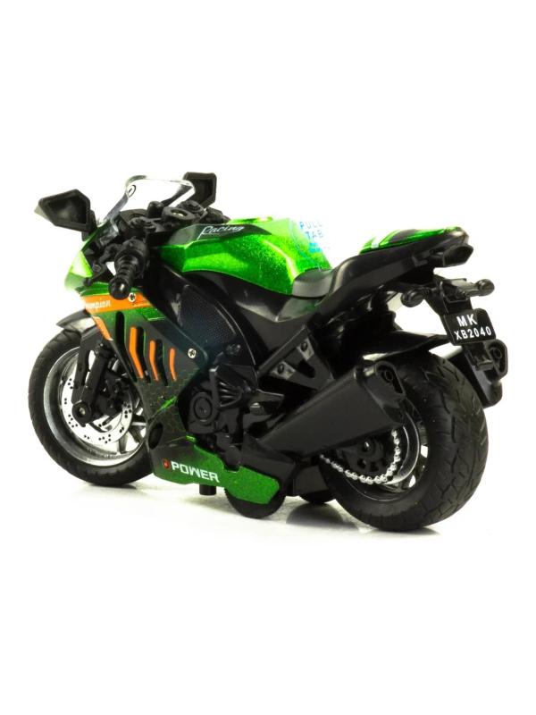 Металлический мотоцикл 1:12 «Racing Champion» 2040А,14 см., инерционный / Микс