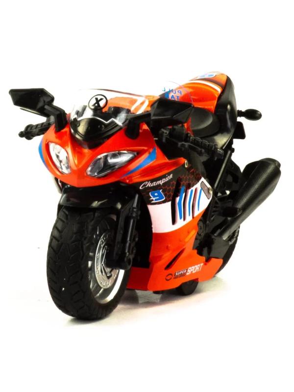 Металлический мотоцикл 1:12 «Racing Champion» 2040А,14 см., инерционный / Микс