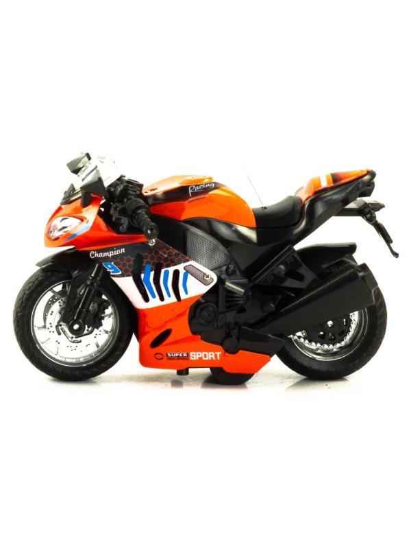 Металлический мотоцикл 1:12 «Racing Champion» 2040А,14 см., инерционный / Микс