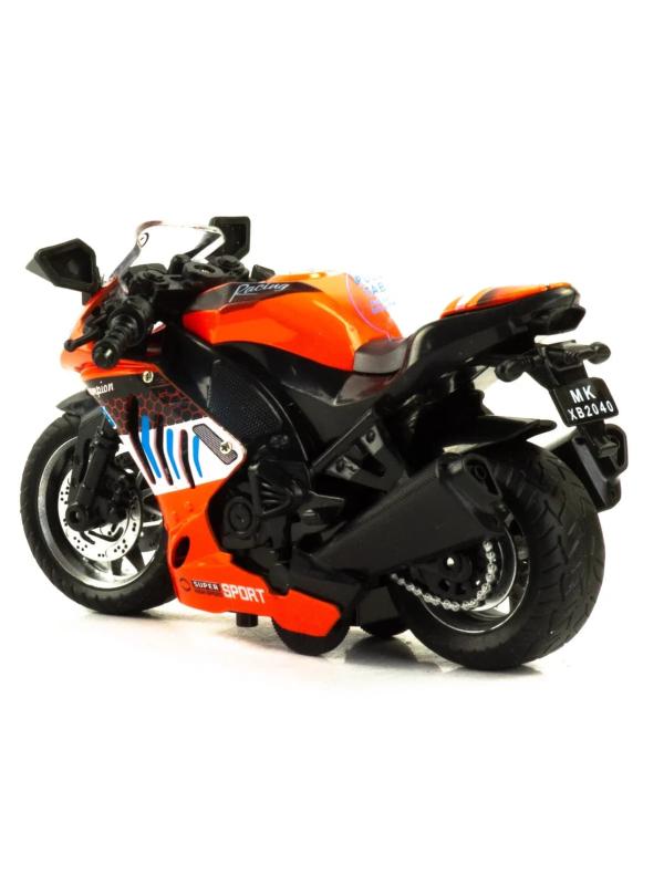 Металлический мотоцикл 1:12 «Racing Champion» 2040А,14 см., инерционный / Микс