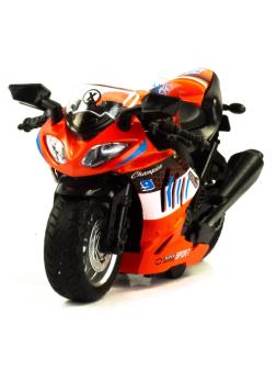 Металлический мотоцикл 1:12 «Racing Champion» 2040А, инерционный / Красный