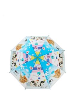 Зонтик детский «Котята» матовый, со свистком, 50 см., 47228 / Голубой