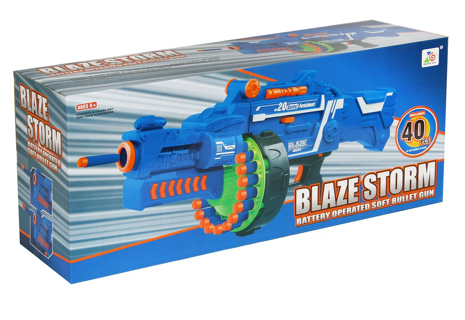 Бластер-пулемет «Blaze Storm» с мягкими пулями, на батарейках / 7050