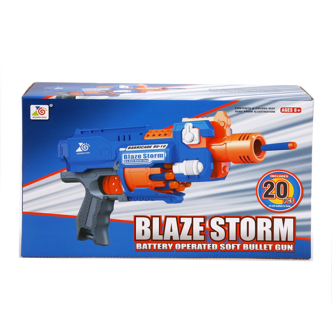 Бластер-пулемет «Blaze Storm» 7053 с мягкими пулями, на батарейках
