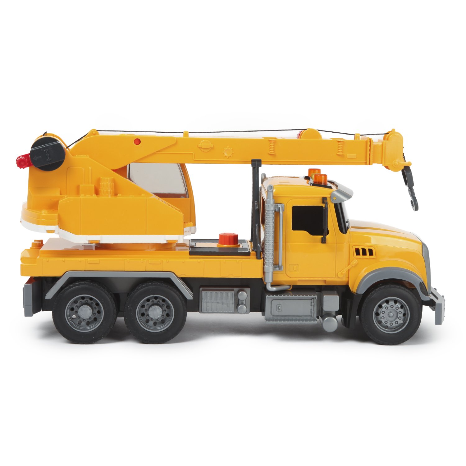 Пластиковый грузовик 36 см с подъемным краном со световыми и звуковыми эффектами 666-51P