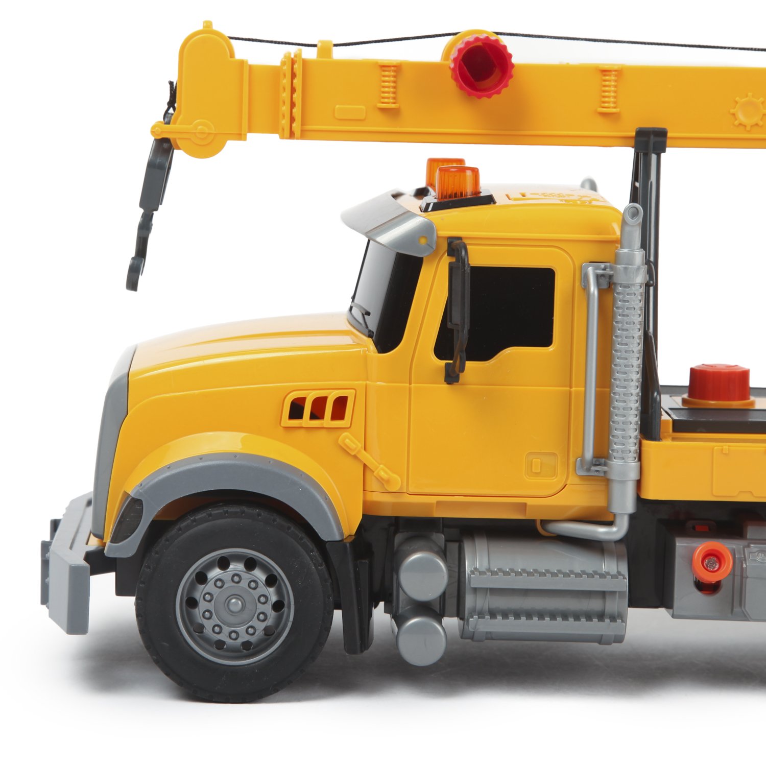 Пластиковый грузовик 36 см с подъемным краном со световыми и звуковыми эффектами 666-51P
