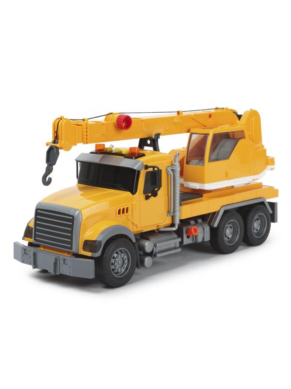 Пластиковый грузовик 36 см с подъемным краном со световыми и звуковыми эффектами 666-51P