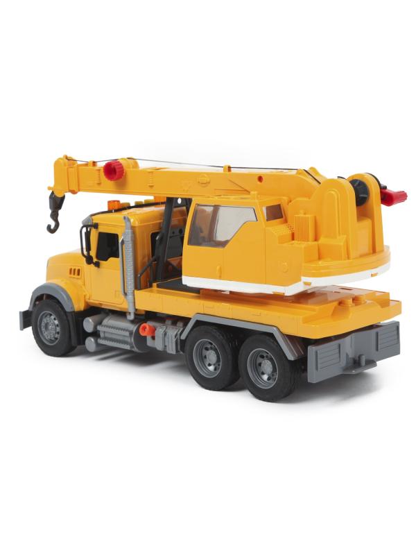 Пластиковый грузовик 36 см с подъемным краном со световыми и звуковыми эффектами 666-51P