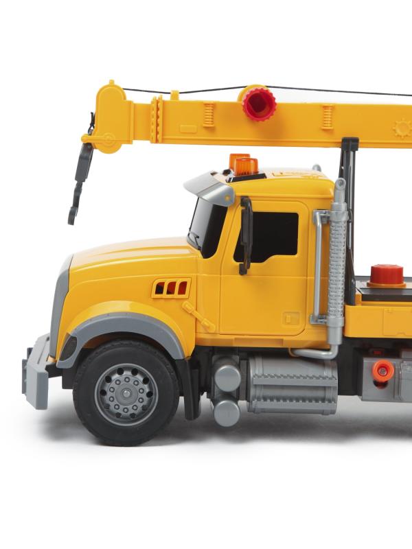 Пластиковый грузовик 36 см с подъемным краном со световыми и звуковыми эффектами 666-51P