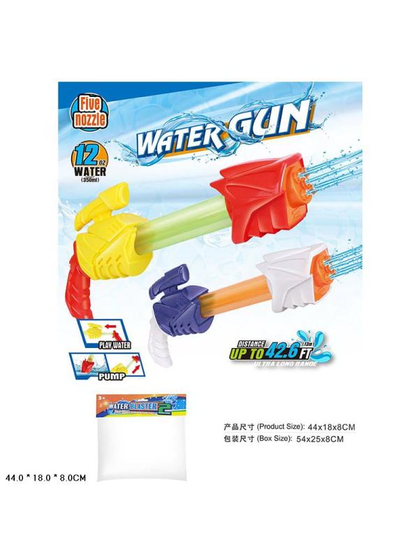 Водяной пистолет детский «Water Gun»  8010, 44 см., 350 мл. / Сине-желтый