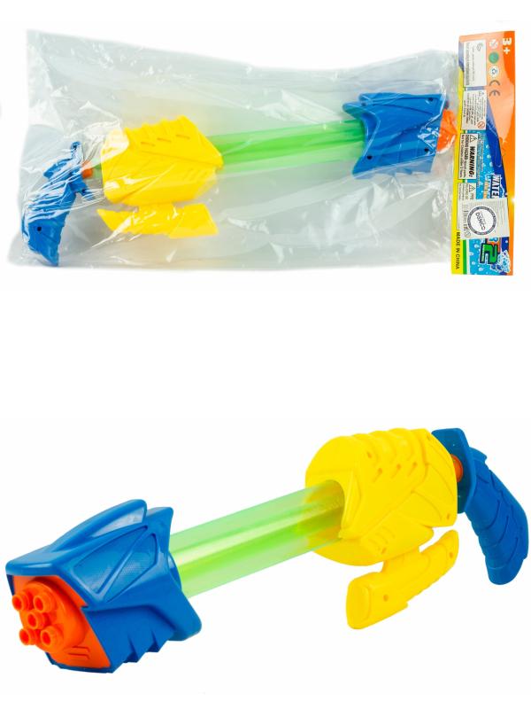 Водяной пистолет детский «Water Gun»  8010, 44 см., 350 мл. / Сине-желтый