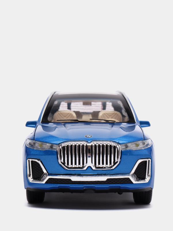 Металлическая машинка Che Zhi 1:24 «BMW X7» CZ115A, 20.5 см., свет и звук, инерционная / Синий