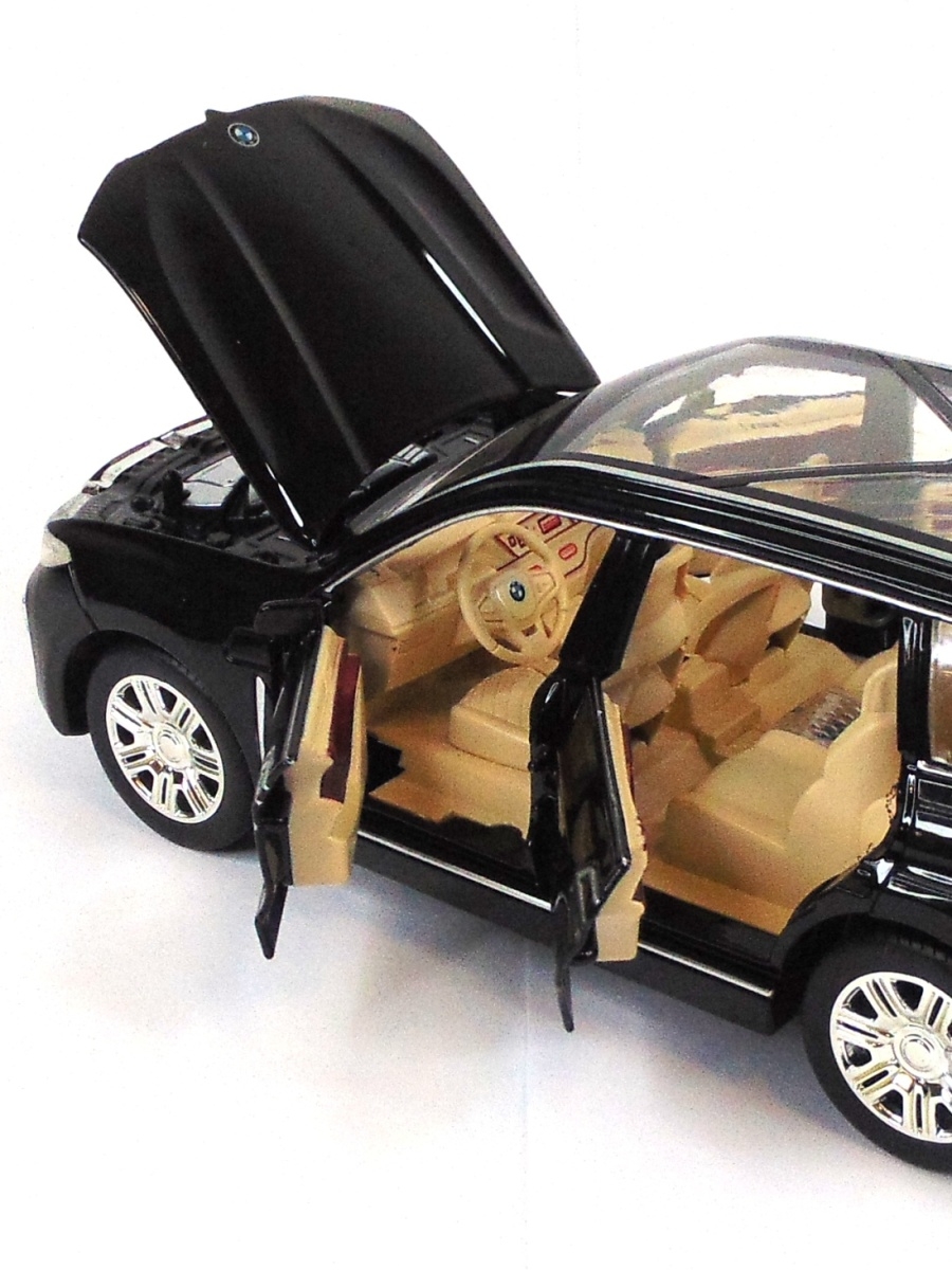 Металлическая машинка Che Zhi 1:24 «BMW X7» CZ115A, 20.5 см., свет и звук, инерционная / Черный