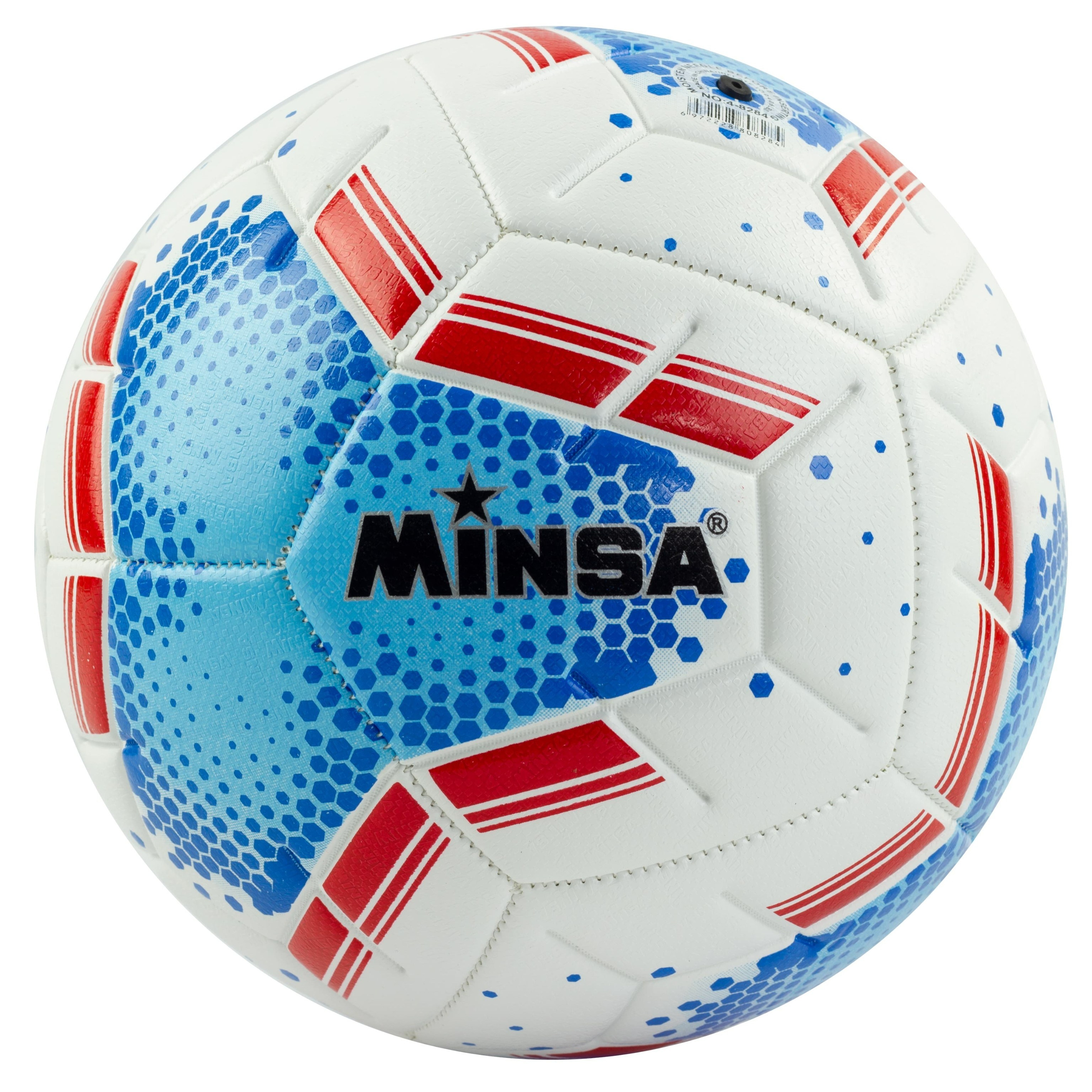 Футбольный мяч «Minsa» 47301, размер 5, 16 панелей / Бело-синий