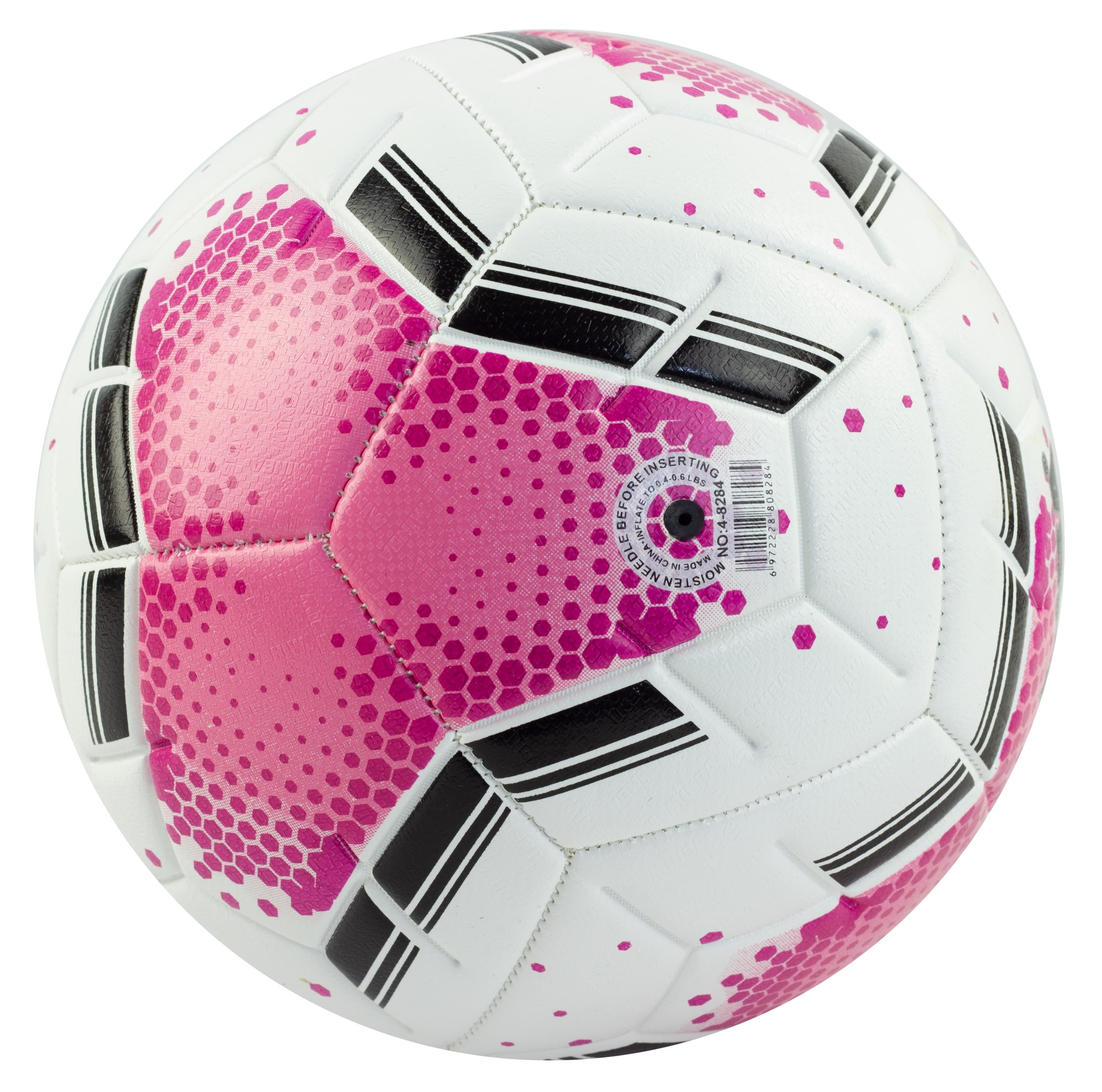 Футбольный мяч «Minsa» 47301, размер 5, 16 панелей / Бело-розовый