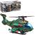 Вертолет боевой Junfa, электромеханический, свет, звук, в коробке 26,5х12,5х11см, зеленый