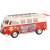 Металлическая машинка Kinsmart 1:32 «1962 Volkswagen Classical Bus with print (Ivory Top)» KT5377DF инерционная / Микс